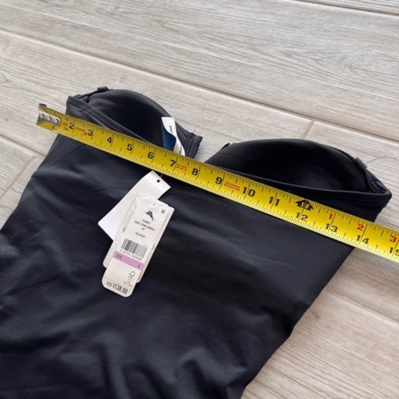 Tommy Bahama Womens Black‎ Pearl V Front Bandeau One Piece  Swimwear Size 6 NWT - Picture 6 of 6